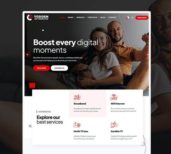 Broadband & Internet Services WordPress Theme