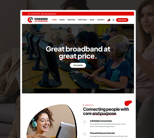Broadband & Internet Services WordPress Theme