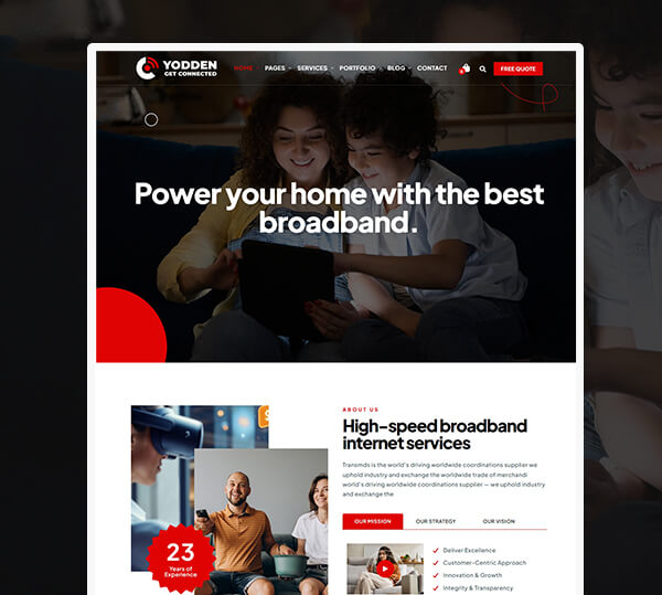 Broadband & Internet Services WordPress Theme