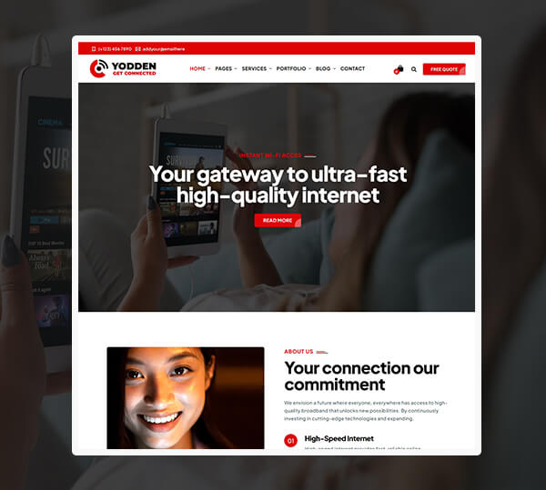Broadband & Internet Services WordPress Theme