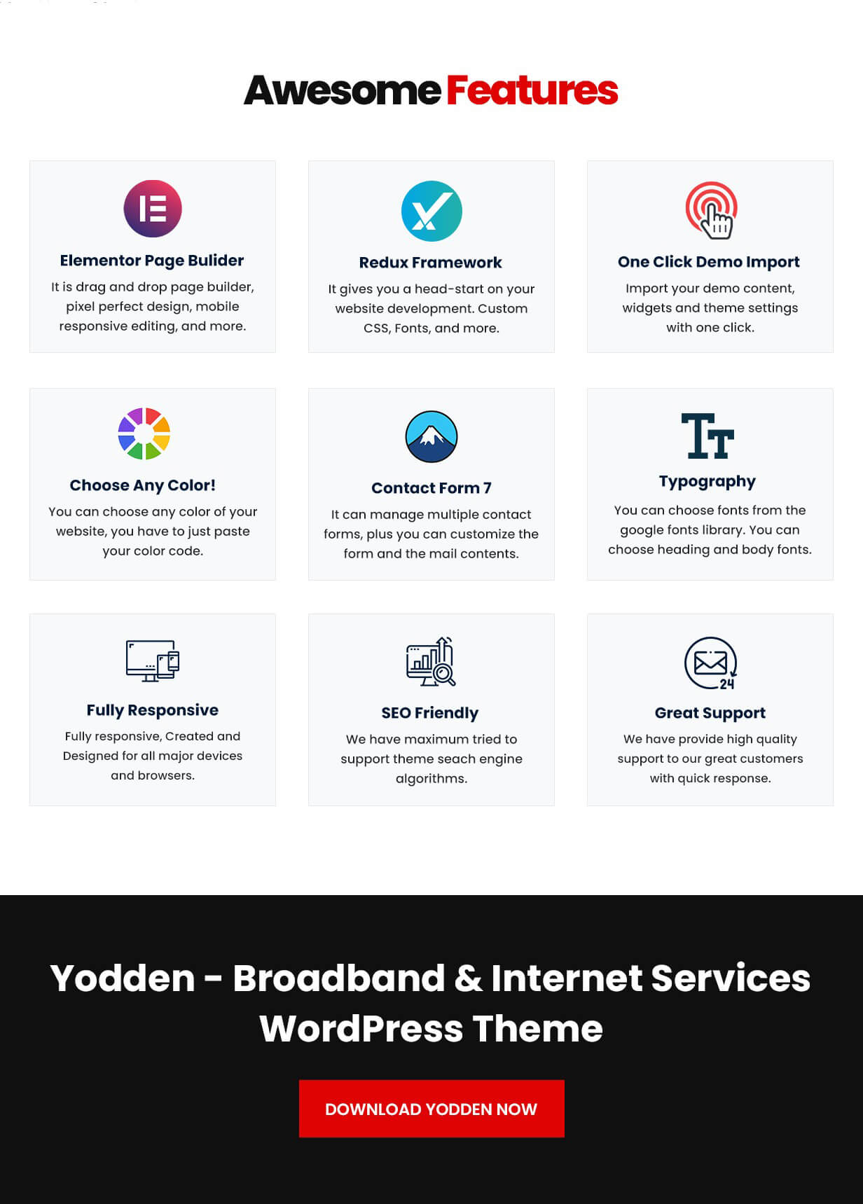 Yodden - Broadband & Internet Services WordPress Theme